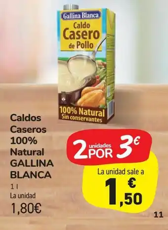Carrefour Market Caldos caseros 100% natural gallina blanca oferta