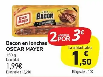 Carrefour Market Bacon en lonchas oscar mayer oferta