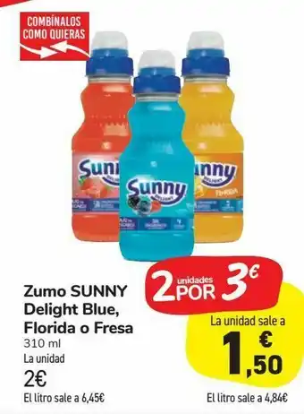 Carrefour Market Zumo sunny delight blue, florida o fresa oferta