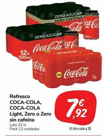 Carrefour Market Refresco coca-cola, coca-cola light, zero o zero sin cafeína oferta