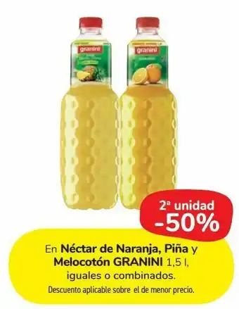 Carrefour Market En néctar de naranja, piña y melocotón granini 1,5 l oferta