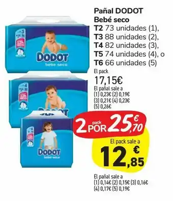 Carrefour Market Pañal dodot bebé seco oferta