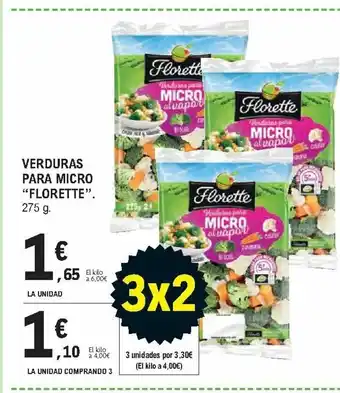 E.Leclerc Florette Verduras Para Micro 275g oferta