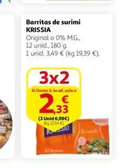 Alcampo Barritas de surimi KRISSIA oferta