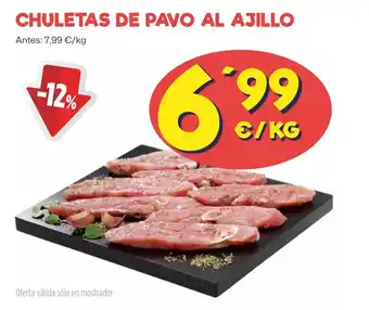 AhorraMas CHULETAS DE PAVO AL AJILLO oferta