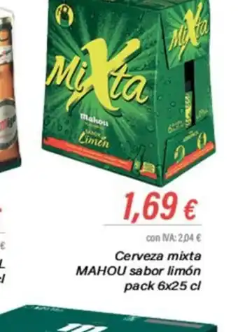Cash Ifa Cerveza mixta MAHOU sabor limón oferta