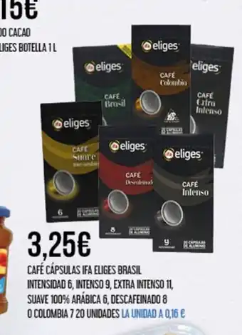 Claudio CAFÉ CÁPSULAS IFA ELIGES BRASIL oferta