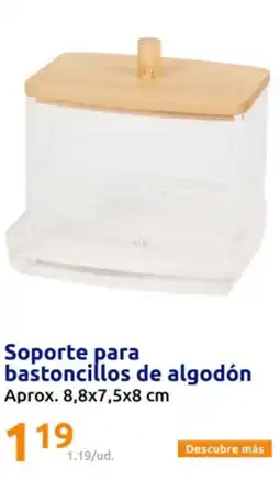 Action Soporte para bastoncillos de algodón oferta