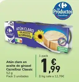 Carrefour Express Carrefour - atún claro en aceite de girasol classic oferta