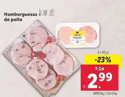 Lidl Hamburguesas de pollo oferta