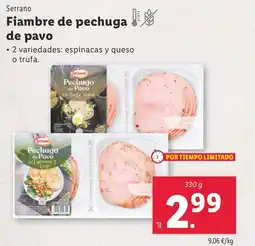 Lidl Serrano Fiambre de pechuga de pavo oferta