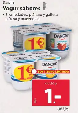 Lidl Danone Yogur sabores oferta