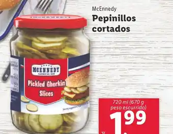 Lidl McEnnedy Pepinillos cortados oferta