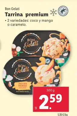 Lidl Bon Gelati Tarrina premium oferta