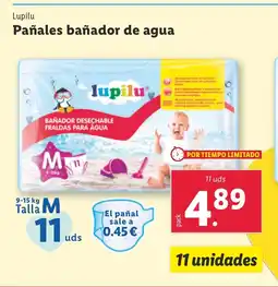 Lidl Lupilu Pañales bañador de agua oferta