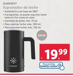 Lidl SILVERCREST® Espumador de leche oferta