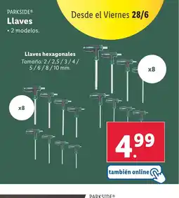 Lidl PARKSIDE® Llaves oferta
