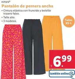 Lidl esmaraⓇ Pantalón de pernera ancha oferta