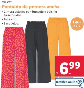 Lidl esmaraⓇ Pantalón de pernera ancha oferta
