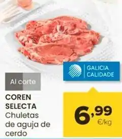 Autoservicios Familia Coren - selecta chuletas de aguja de cerdo oferta