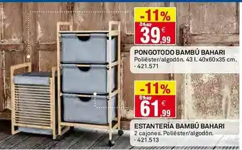 Bricoking Pongotodo Bambú Bahari Estantería Bambú Bahari oferta