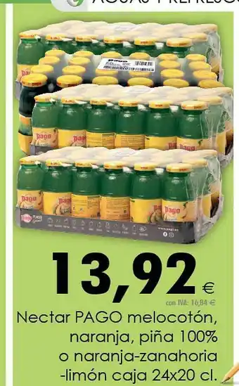 Cash Ifa Nectar Pago Melocotón Naranja Piña 100% O Naranja-zanahoria - Limón oferta