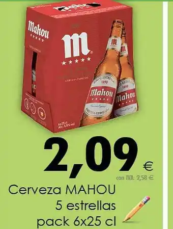 Cash Ifa Cerveza Mahou 5 Estrellas 6 x 25cl oferta