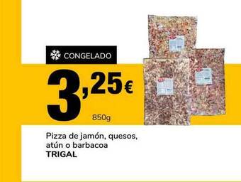 Supeco Pizza De Jamón Quesos Atun O Barbacoa Trigal oferta