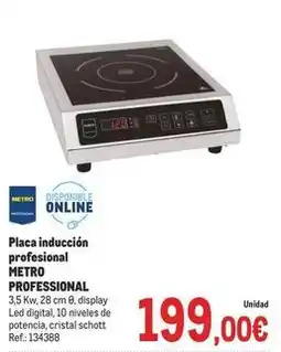 Makro Metro professional - placa induccion profesional oferta