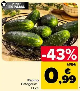 Carrefour Pepino oferta