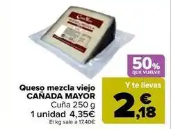 Carrefour Cañada mayor - queso mezcla viejo oferta