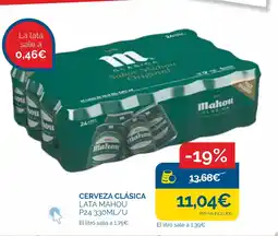 Cash Ecofamilia CERVEZA CLÁSICA LATA MAHOU P24 330ML/U oferta