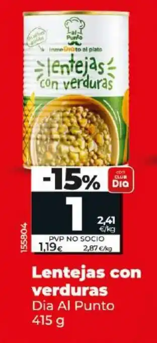 Maxi Dia Lentejas con verduras oferta