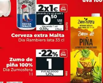 Maxi Dia Zumo de piña 100% oferta