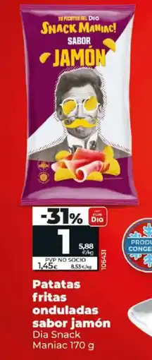 Maxi Dia Patatas fritas onduladas sabor jamón oferta