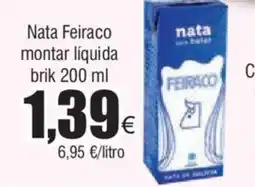 FROIZ Nata Feiraco montar líquida brik 200 ml oferta