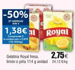 FROIZ Gelatina Royal fresa, limón o piña 114 g unidad oferta