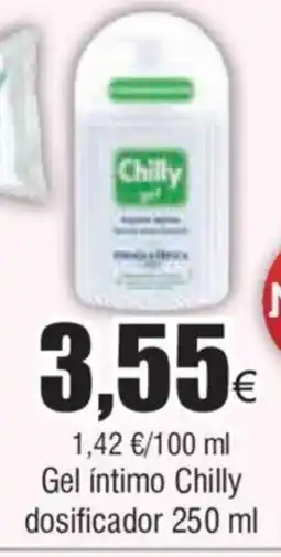 FROIZ Gel íntimo Chilly dosificador 250 ml oferta