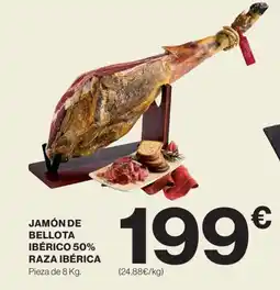Hipercor JAMÓN DE BELLOTA IBÉRICO 50% RAZA IBÉRICA oferta
