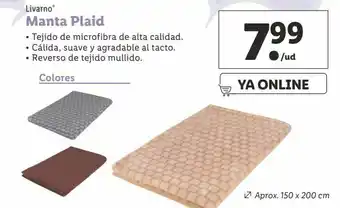 Lidl Manta plaid livarno oferta