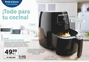 Lidl Freidora de aire caliente silvercrest oferta