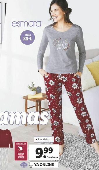 Lidl Pijama mujer esmara oferta