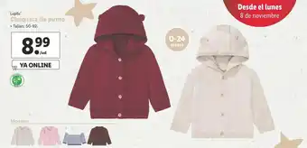 Lidl Chaqueta bebé lupilu oferta