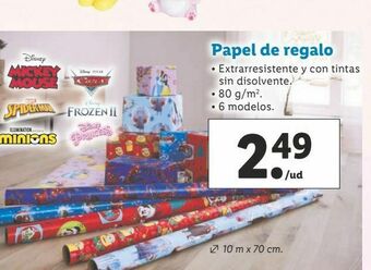 Lidl Papel de regalo oferta