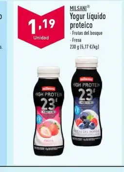 ALDI MILSANIⓇ Yogur líquido proteico oferta