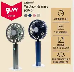 ALDI AMBIANOⓇ Ventilador de mano portátil oferta
