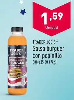 ALDI TRADER JOE'S Salsa burguer con pepinillo oferta