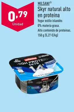 ALDI MILSANIⓇ Skyr natural alto en proteína oferta