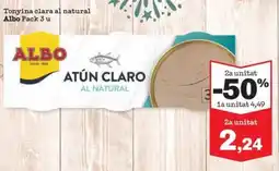 Sorli Tonyina clara al natural Albo Pack 3 u oferta
