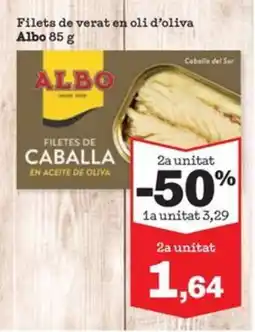 Sorli Filets de verat en oli d'oliva Albo 85 g oferta